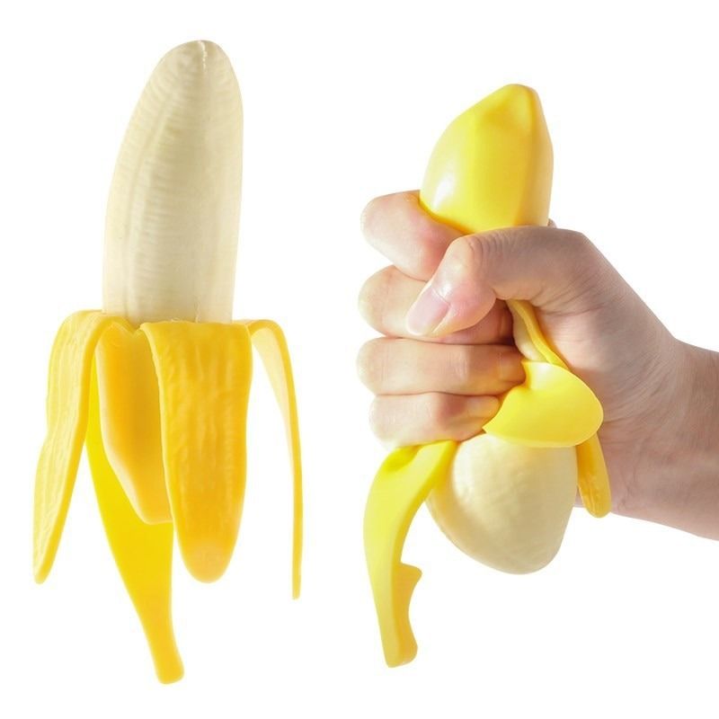 Cute Squishy Banana Stress Toy for Kids (1 Piece)