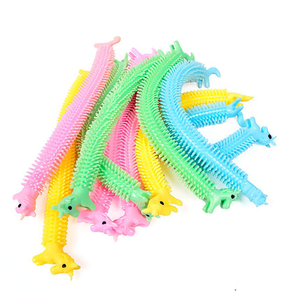 Unicorn Worm Squishy Toy - Flexible Elastic Stress Relief